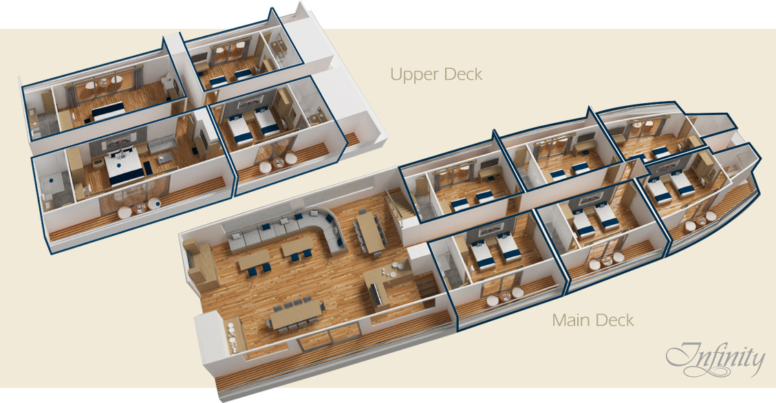 Infinity Yacht Deck Plans Specifications Royal Galapagos Ecuador