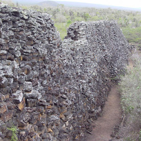 A portion of the prisioner built Wall of Tears, Isabela